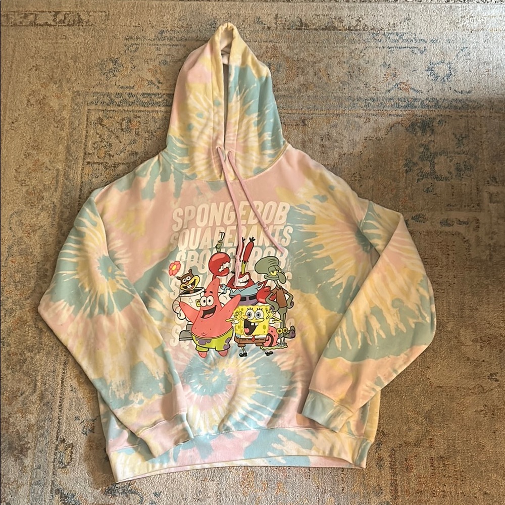 SpongeBob SquarePants TieDye Hoodie SZ L